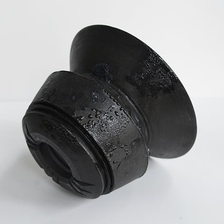 ＜ceramic pot ＞ GRAFFITI  Matt Black type_GA01