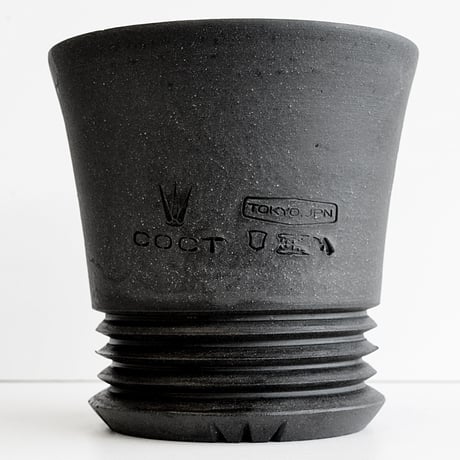 ＜ceramic pot ＞LOOP  black type +drip_HY04