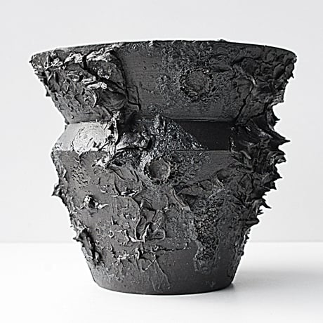 ＜ceramic pot ＞ SHARK  Matt Black type_PH07