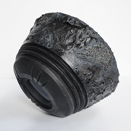 <ceramic pot ＞ SHARK  Matt Black type+drip_ZR_06