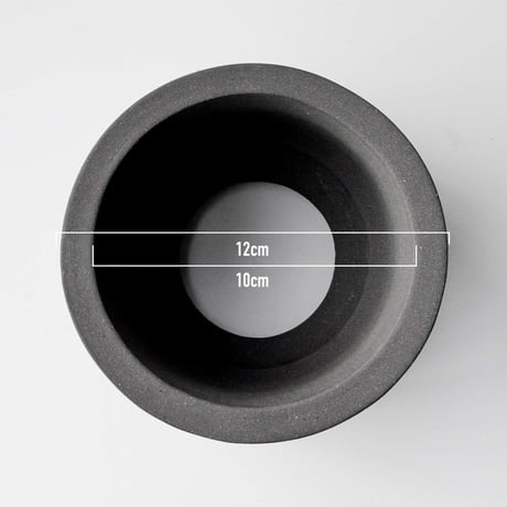 ＜ceramic pot ＞LOOP  Matt Black type_GJ01