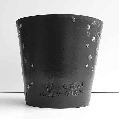 ＜ceramic pot ＞√ROOT MattBlack+W type_UK01