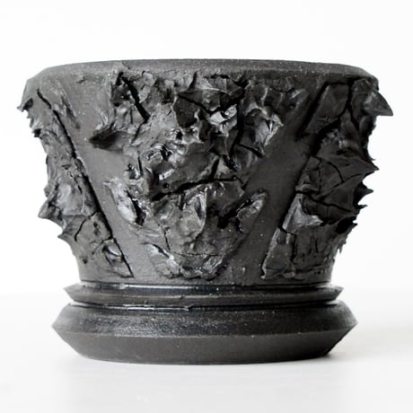 ＜ceramic pot ＞√ROOT   MattBlack type_YJ02