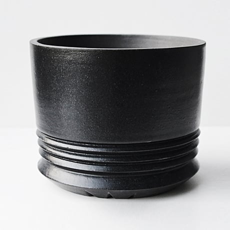 ＜ceramic pot ＞ SHARP EDGE  Matt Black type+drip_PH_02