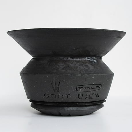 ＜ceramic pot ＞ GRAFFITI  Matt Black type_GA01