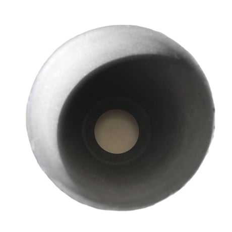 ＜ceramic pot ＞LOOP  Matt Gray type + crack_LY01