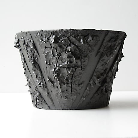＜ceramic pot ＞√ROOT   MattBlack type_VCU08