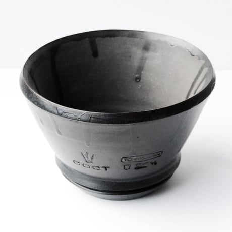 <ceramic pot ＞ SHARP EDGE  Matt Black type+drip_SH_J