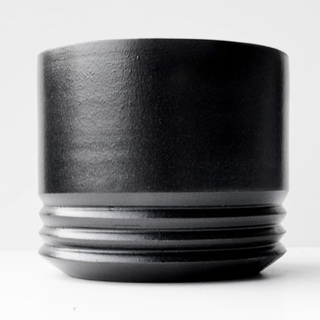 ＜ceramic pot ＞LOOP  Matt Black type_GJ03