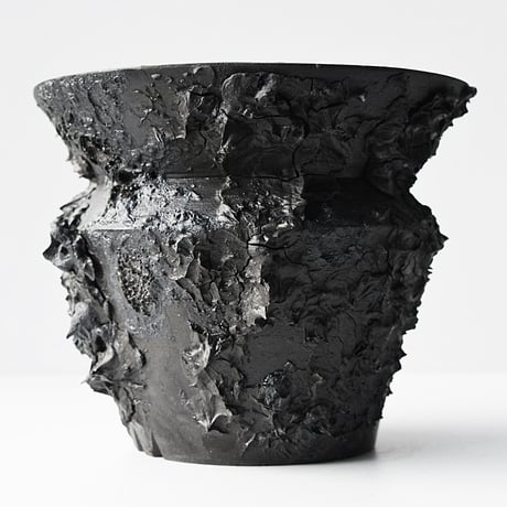 ＜ceramic pot ＞ SHARK  Matt Black type_PH09