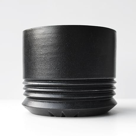 ＜ceramic pot ＞ SHARP EDGE  Matt Black type+drip_PH_02