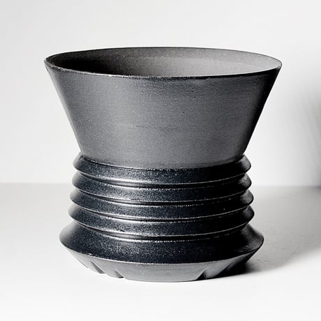 ＜ceramic pot ＞LOOP  Matt Black type_MK015