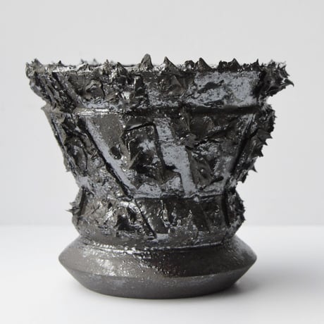 ＜ceramic pot ＞THUNDER   Metallic type  030