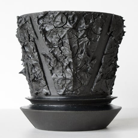 ＜ceramic pot ＞√ROOT   MattBlack type_XK02