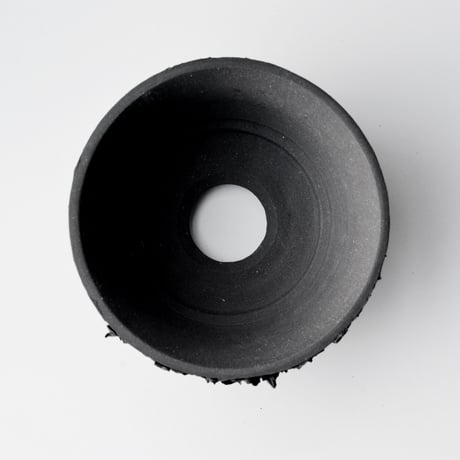 ＜ceramic pot ＞√ROOT   MattBlack type__ST_07