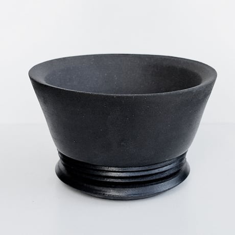 ＜ceramic pot＞ LOOP  Matt Black_ KL05