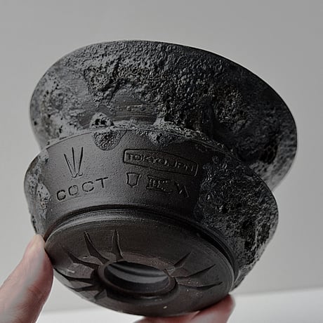 ＜ceramic pot ＞ GRAFFITI  Matt Black type_GB03