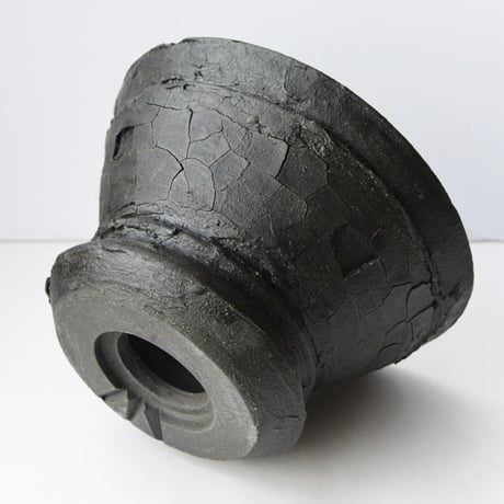 ＜ceramic pot ＞ INFLUX  Matt Black type  022