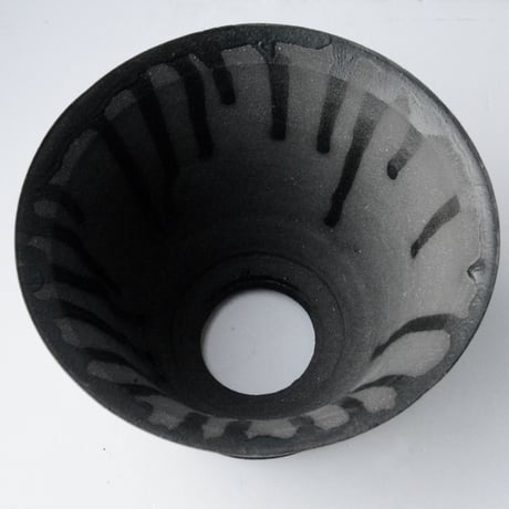 <ceramic pot ＞ SHARP EDGE  Matt Black type+drip_SH_C
