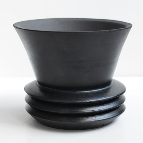 <ceramic pot ＞ SHARP EDGE  Matt Black type+drip_ZR_01