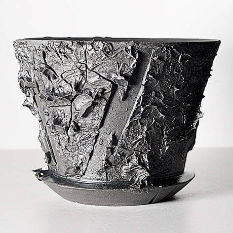 ＜ceramic pot ＞√ROOT   MattBlack type__LF04