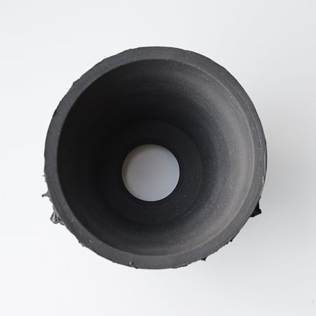＜ceramic pot ＞ SHARK  Matt Black type_WJ04