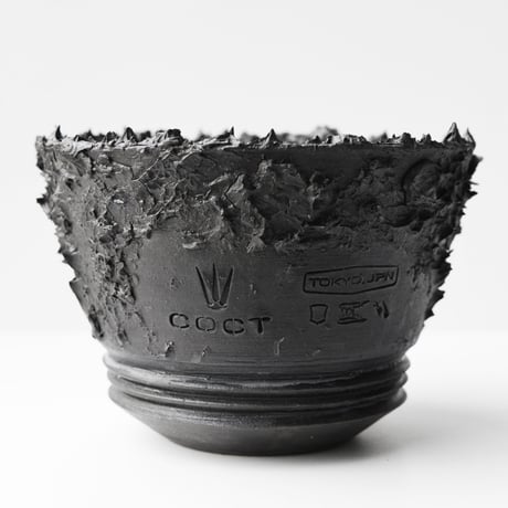 ＜ceramic pot ＞ SHARK_MattBlack type_02