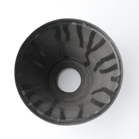 <ceramic pot ＞ SHARP EDGE  Matt Black type+drip_SH_C