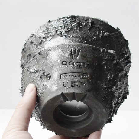 ＜ceramic pot ＞√ROOT   Metallic type +drip+Secret logo_C