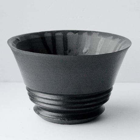 <ceramic pot ＞ SHARP EDGE  Matt Black type+drip_SH_C