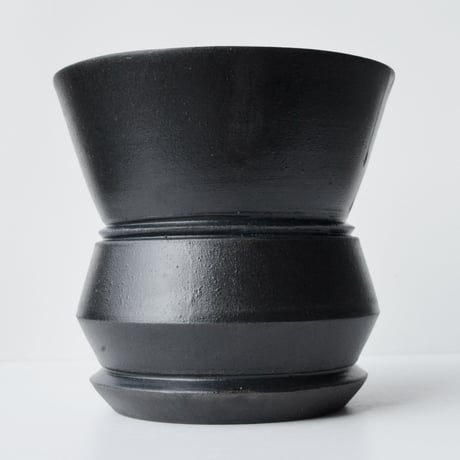＜ceramic pot＞SHARP EDGE Matt Black type_TD05