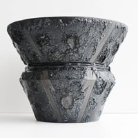 ＜ceramic pot ＞√ROOT MattBlack_UK06