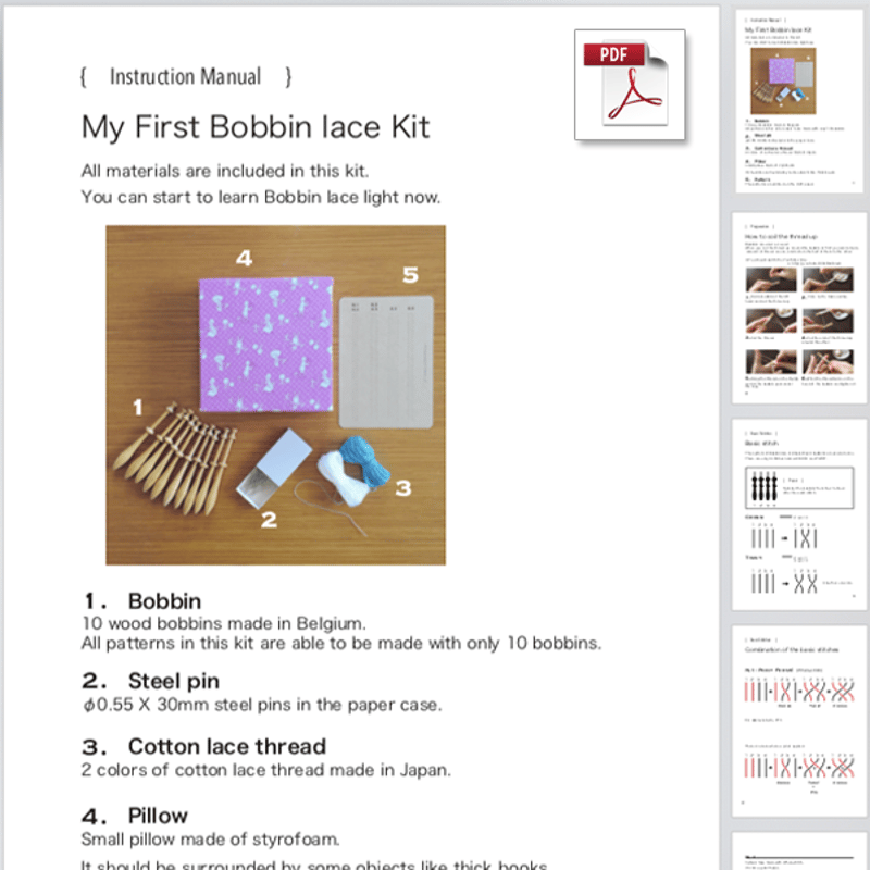 PDF] My First Bobbin lace Kit | J'aime la dent