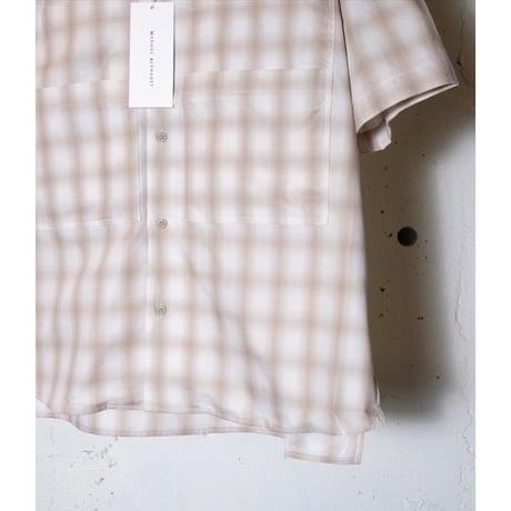 MANUAL ALPHABET マニュアルアルファベット "TWILL CHECK 4POCKET S/S SHT"