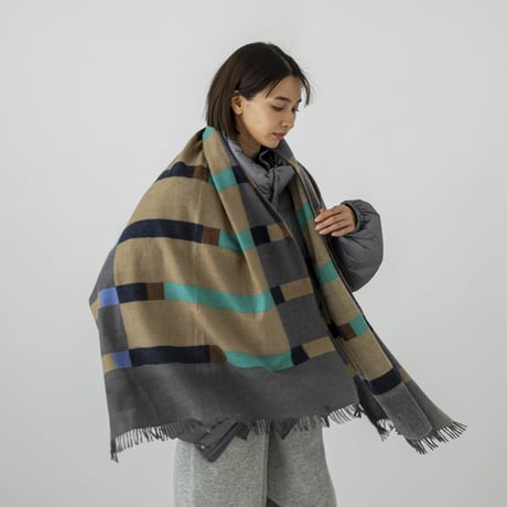 SUBLIME  サブライム"PATTERN MERINO STOLE"