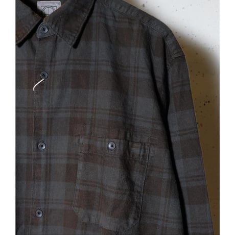 hobo ホーボー "L/S SHIRT COTTON FLANNEL CHECK OVERDYED"
