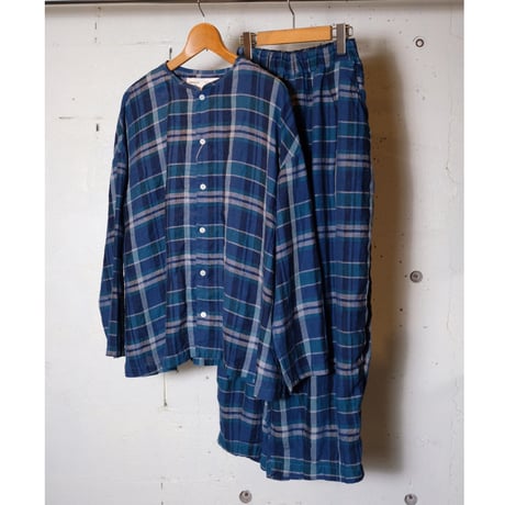 HARVESTY ハーベスティー"LINEN MADRAS PLAID EASY CIRCUS PANTS"