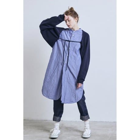 (g) グラム "TYPEWRITER BAND COLOR SHIRT ONE PIECE＂シャツワンピース
