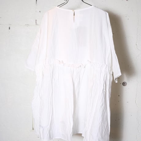 (g) グラム "TYPEWRITER SWITCHING GATHER BLOUSE" タイプライタースイッチングギャザーブラウス