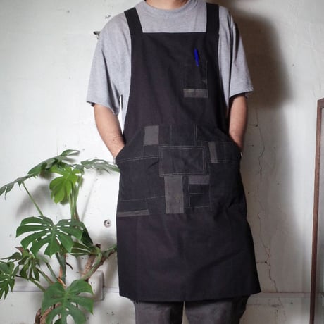 hobo ホーボー "CROSS BACK APRON UPCYCLED US ARMY CLOTH LOGWOOD DYED"エプロン