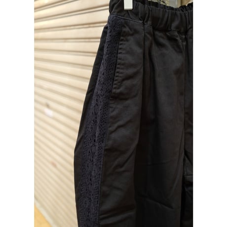 HARVESTY ハーベスティ "LACE SIDE EASY CIRCUS PANTS"