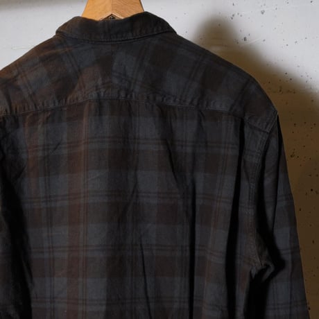 hobo ホーボー "L/S SHIRT COTTON FLANNEL CHECK OVERDYED"