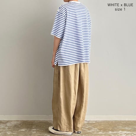 HARVESTY ハーベスティ"JUMBO S/S STRIPED TEE" ボーダー ジャンボ半袖Tシャツ