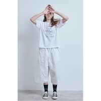 (g) グラム "COTTON STRIPE OVAL PANTS"