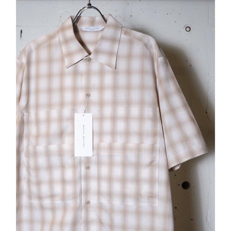 MANUAL ALPHABET マニュアルアルファベット "TWILL CHECK 4POCKET S/S SHT"