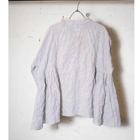(g) グラム "STRIPE & CHECK SKIPPER GATHER TUNIC"