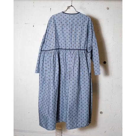 (g) グラム "PRINT TRIMMED GATHER ONEPIECE "プリントトリミングギャザーワンピース