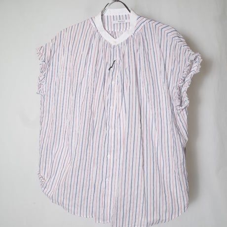 MANON マノン "STRIPE AMICAL NO SLEEVE SHIRT"