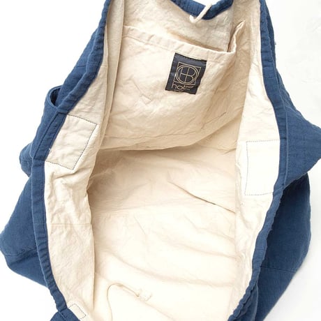 hobo ホーボー"ARTISAN 2WAY BAG LINEN COTTON TWILL HAND DYED"