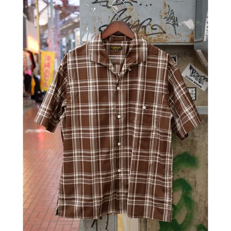 A VONTADE アボンタージ "Italian Open Collar Shirts SS -Check Broad Cloth-"